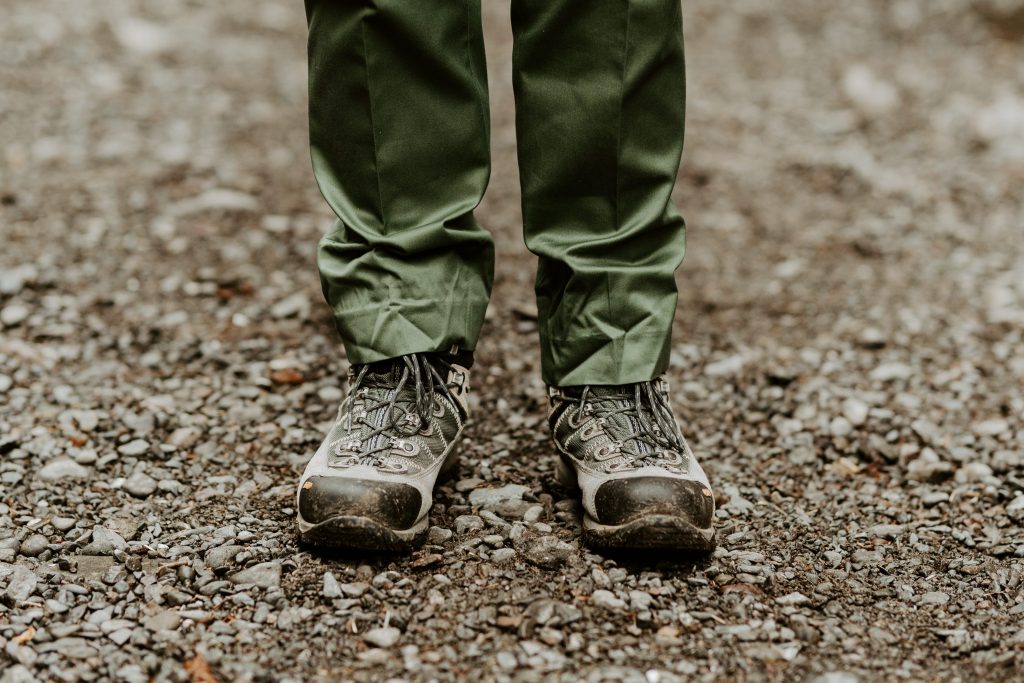Olympic National Park Elopement Groom's Hiking Boots