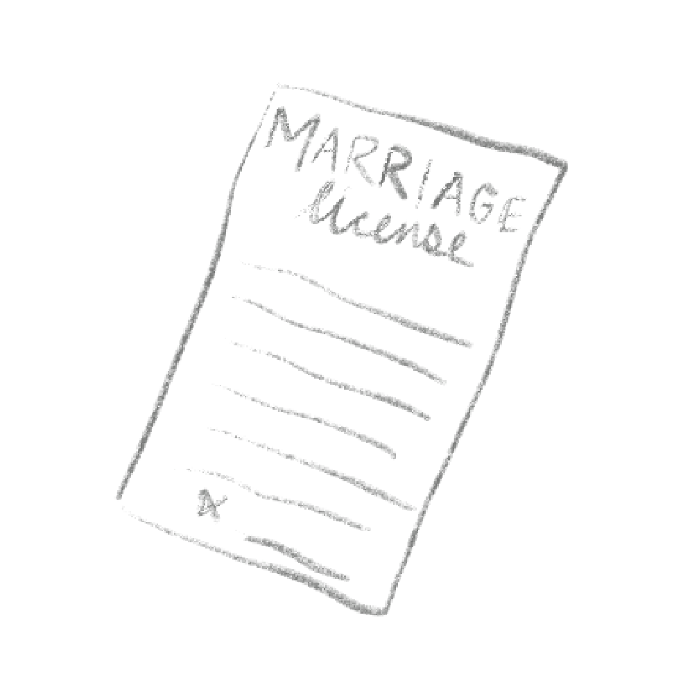 Marriage license graphic