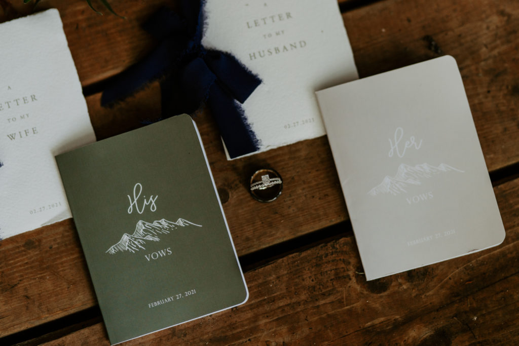 vow books and wedding rings