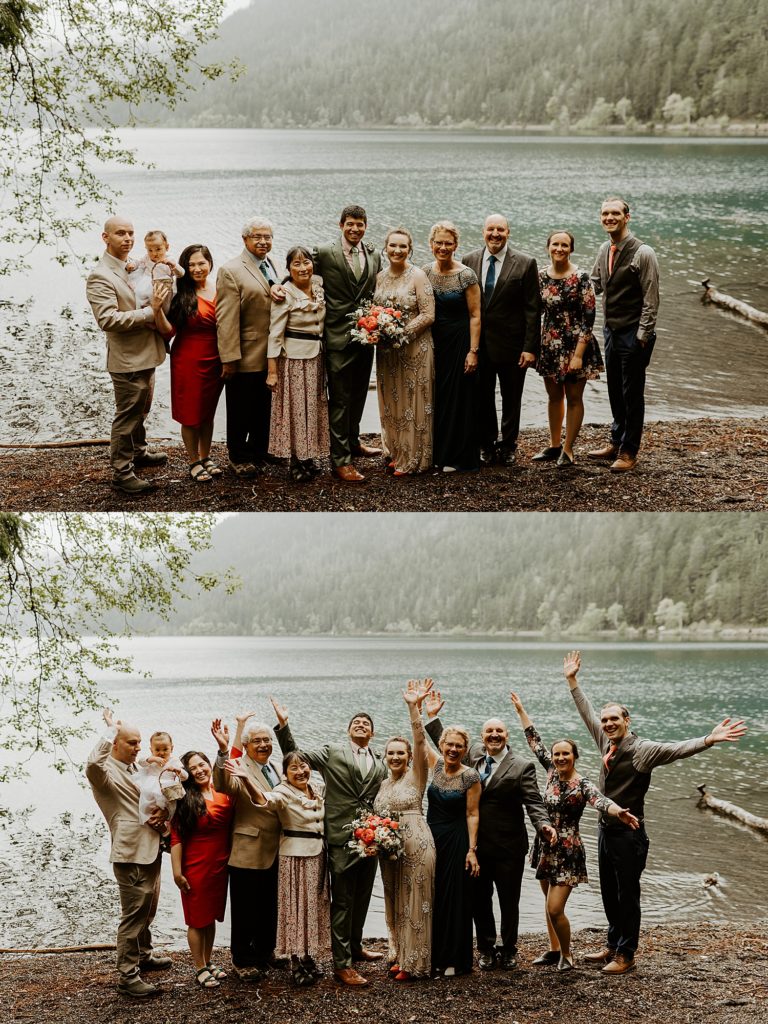 olympic national park lakeside tiny wedding ceremony