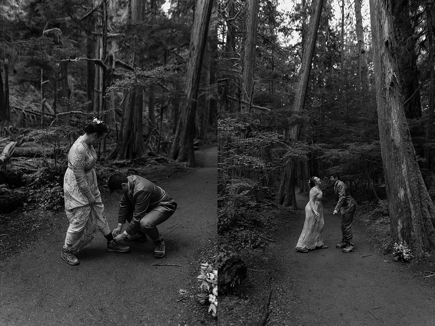 olympic national park forest elopement couples portraits