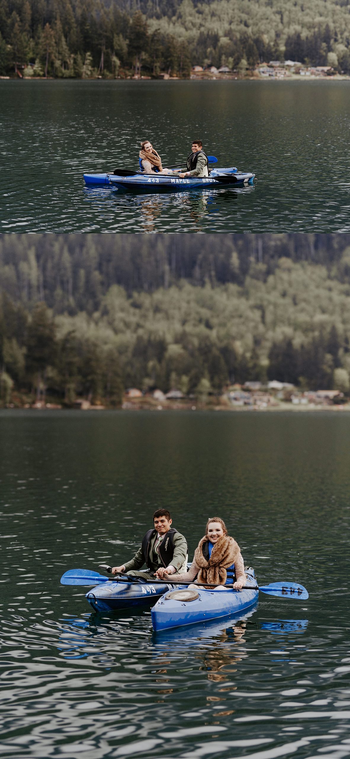 olympic national park elopement kayaking adventure on a lake