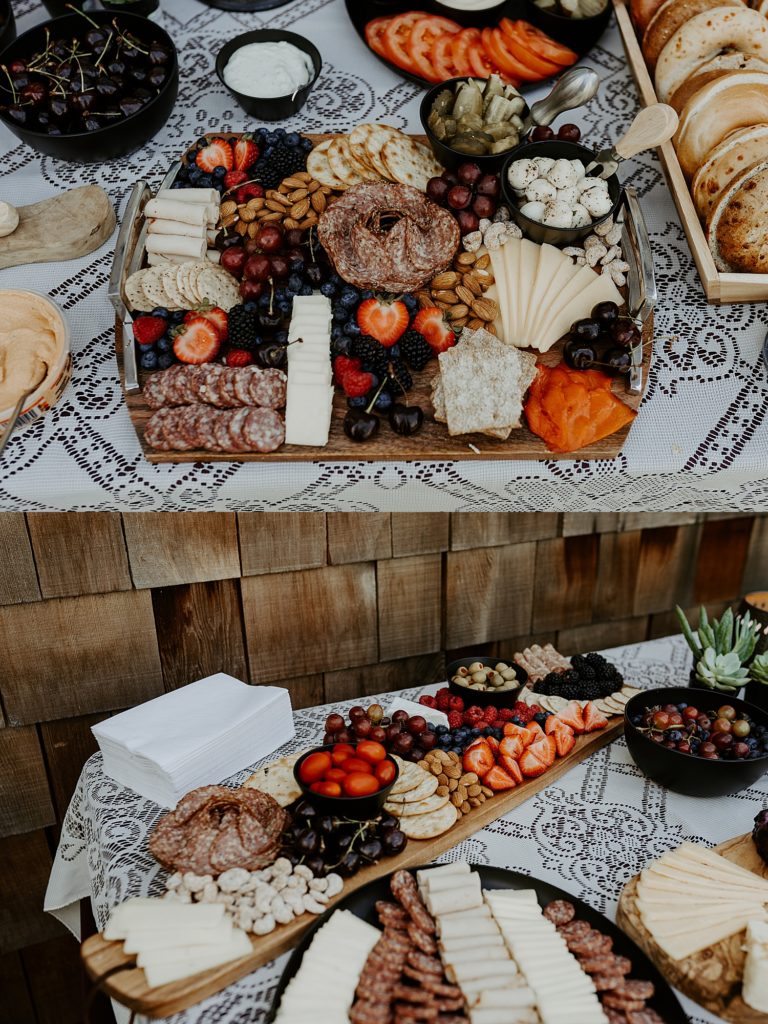 bagel bar and charcuterie boards