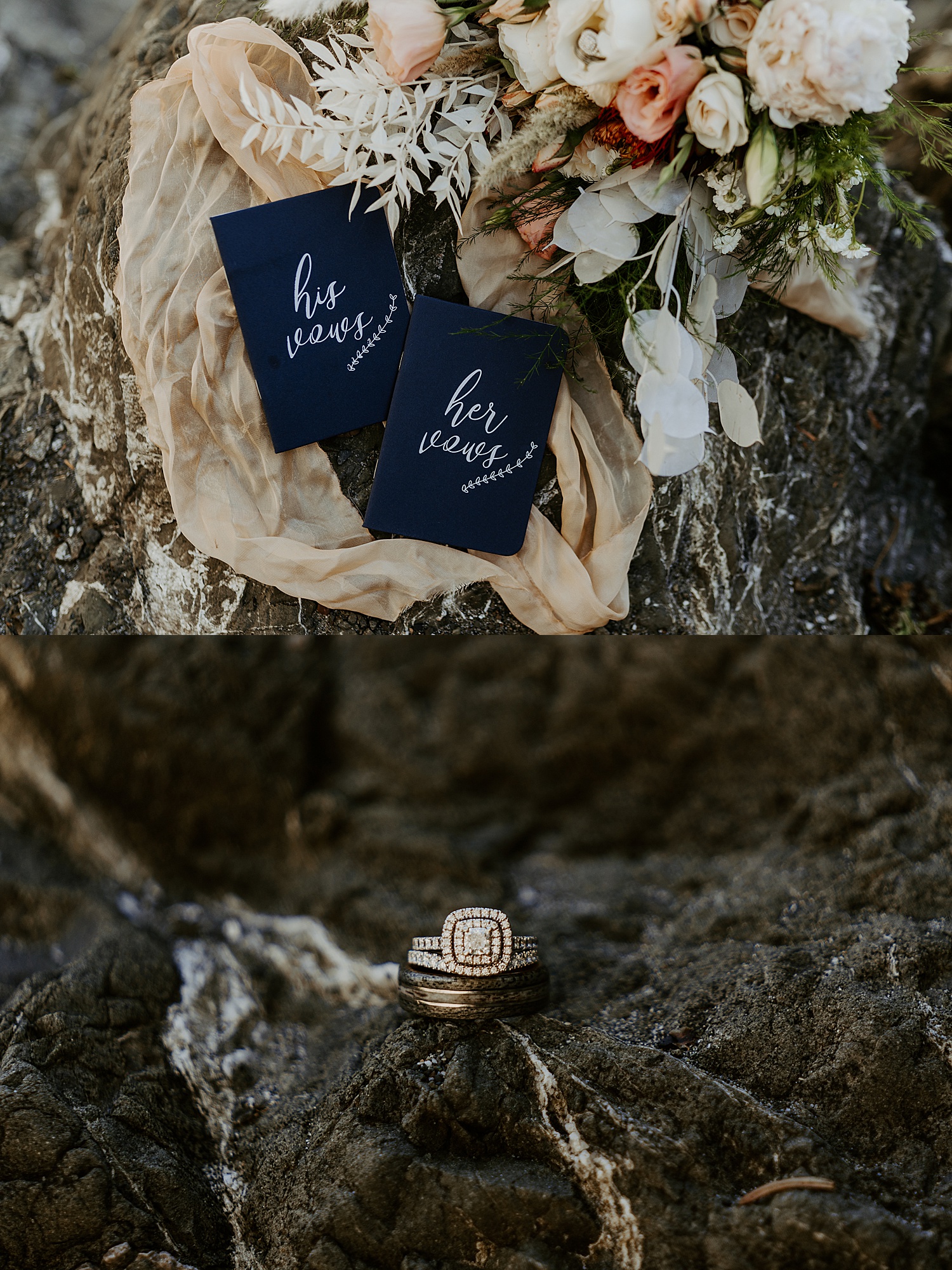 Wedding rings and vow books
