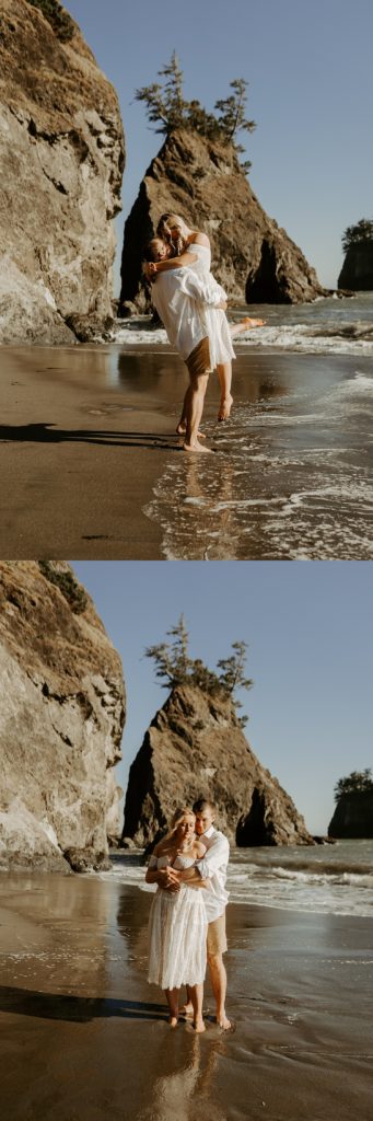 Oregon Coast elopement photos on the beach