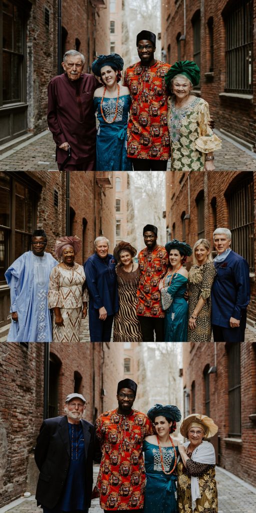 family portraits in traditional Igbo attire