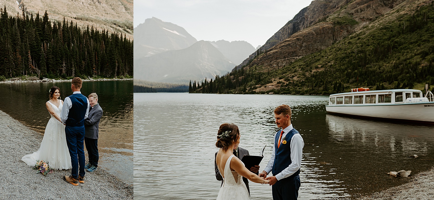 Glacier National Park Elopement & Josephine Lake Ceremony
