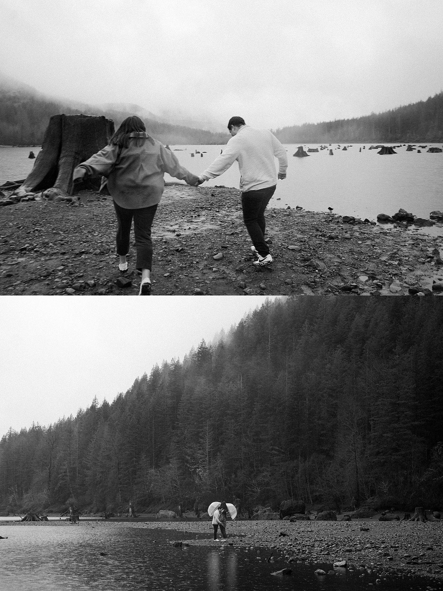 Rainy Rattlesnake Lake Engagement Session