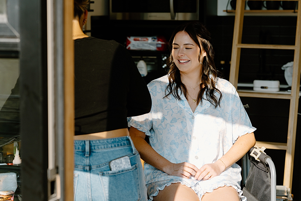 Bride getting her makeup done by Covet Beauty in Montana