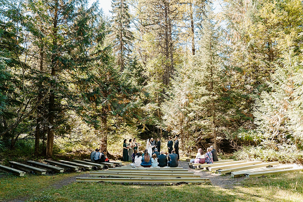 Avalanche Amphitheater small wedding in Glacier National Park